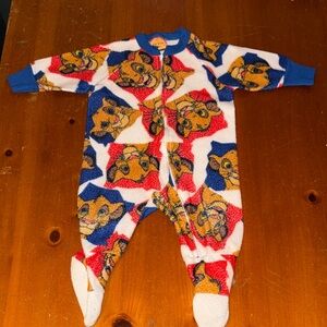 Vintage Original The Lion King Baby One Piece Footie Pajamas